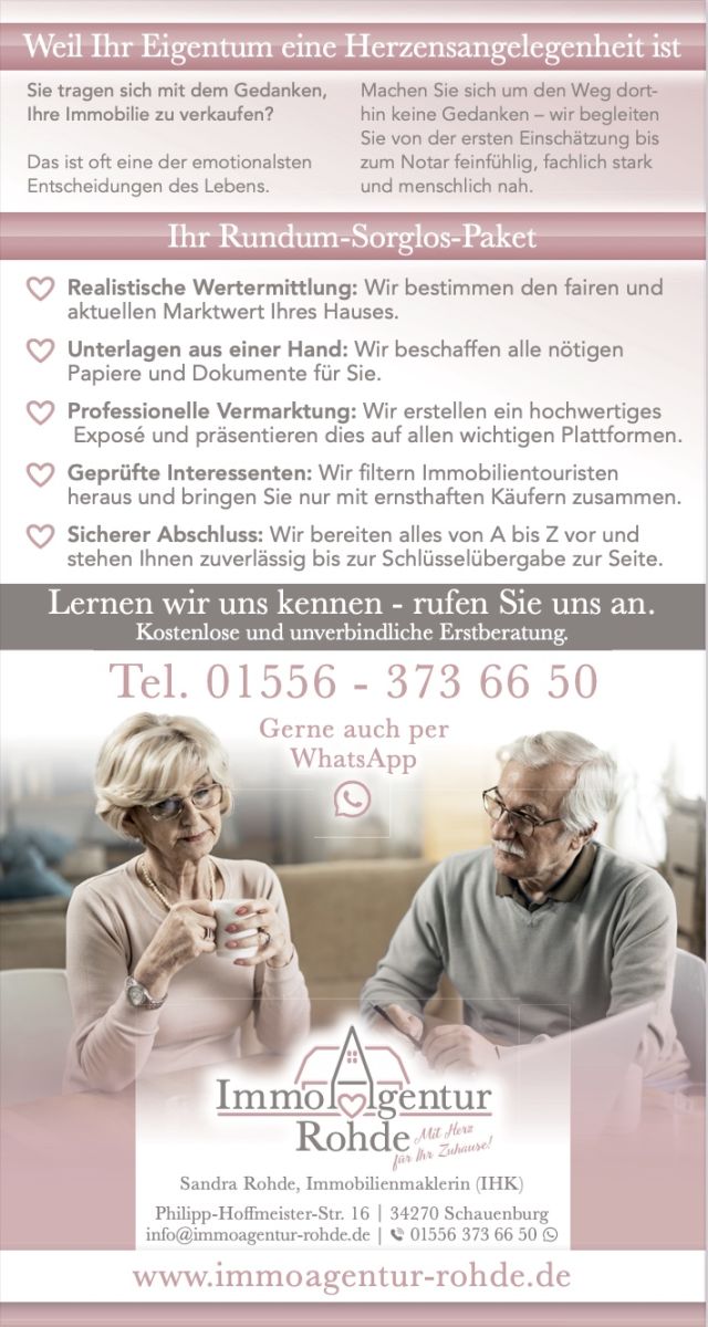 Flyer Rückseite ImmoAgentur Rohde