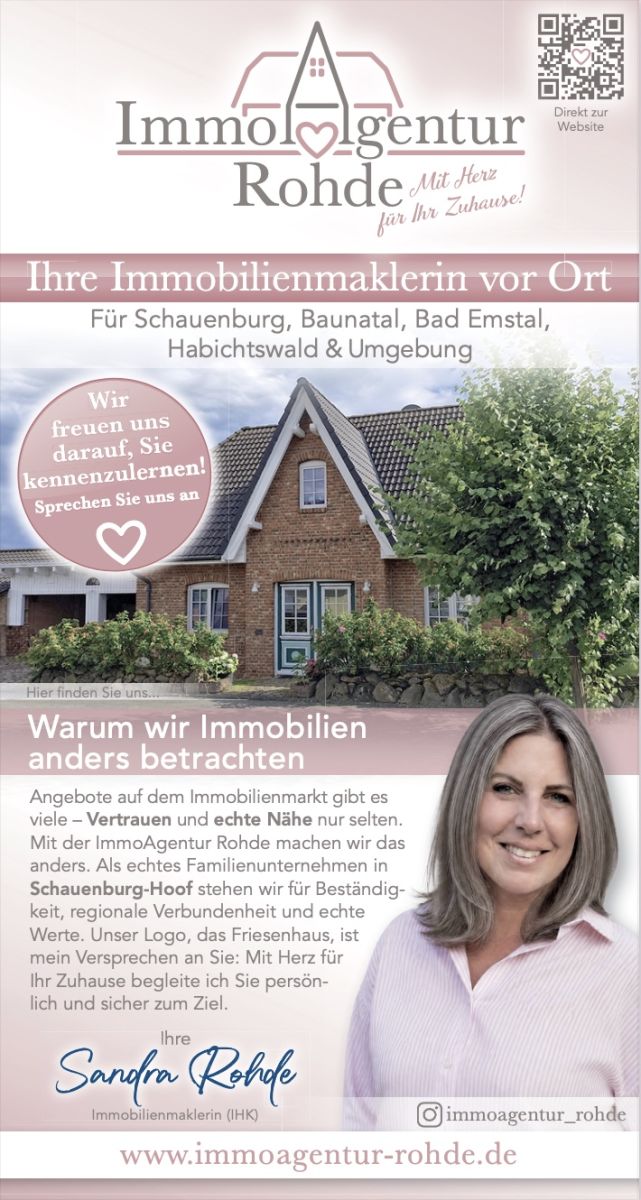 Flyer Vorderseite ImmoAgentur Rohde