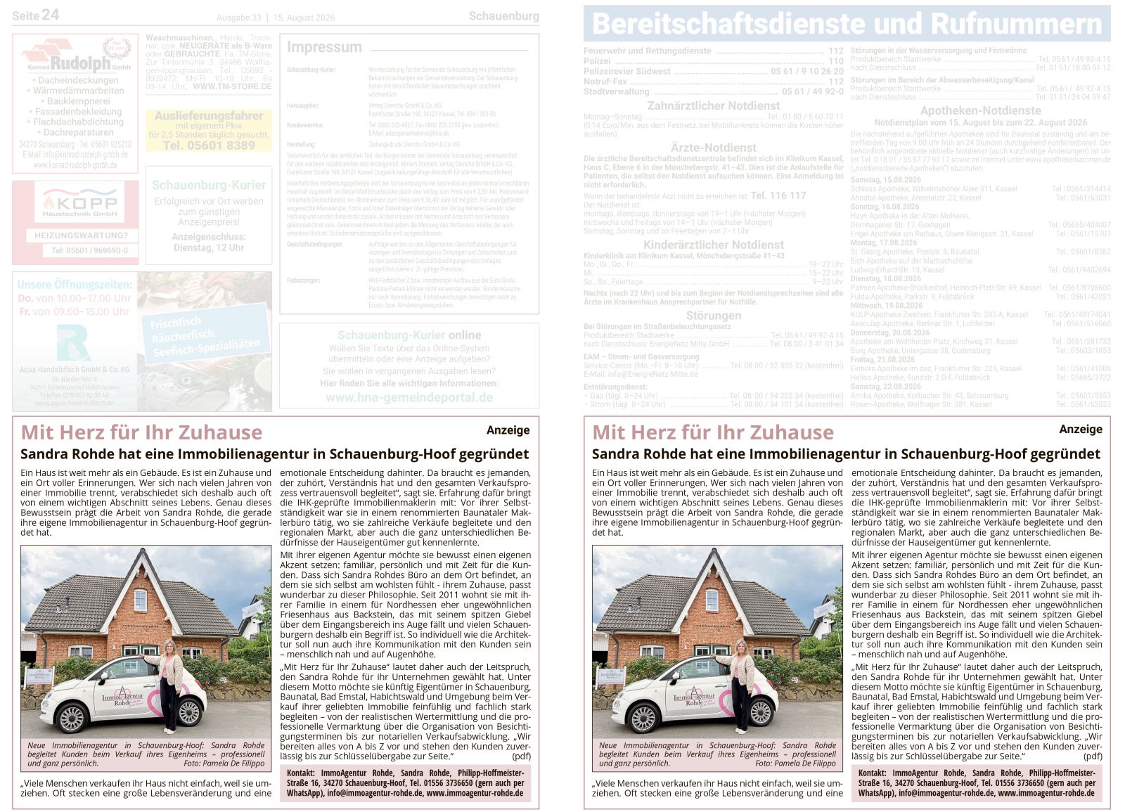PR Berichte ImmoAgentur Rohde
